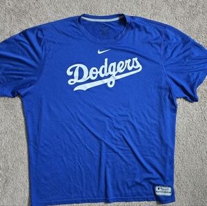 Nike Los Angeles LA Dodgers Baseball Dri- Fit Men's Tee Authentic MLB XXL 2X